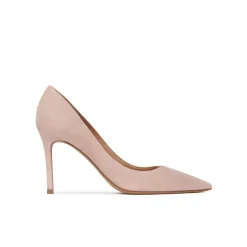 Aqua Nude suede high heel pointy toe pumps