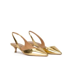 Blanque Slingback pumps in gold mirrored leather