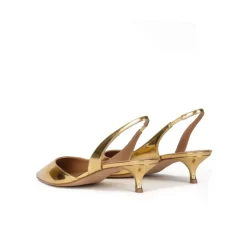 Blanque Slingback pumps in gold mirrored leather
