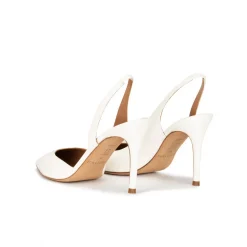 Danique Slingback heeled pumps in off-white leather
