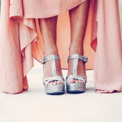 Filipa Silver T-bar espadrille wedge sandals