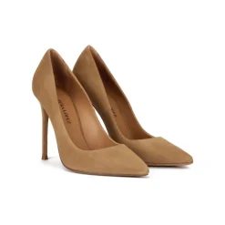Kameron High heel point-toe pumps in camel suede