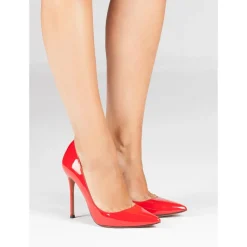Kameron Red patent leaher pointy toe pumps