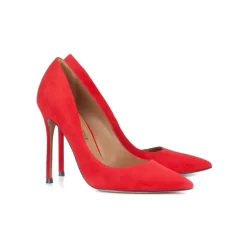 Kameron Red suede pointy toe stiletto pumps