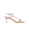 Laquenda Strappy mid stiletto heel sandals in nude leather
