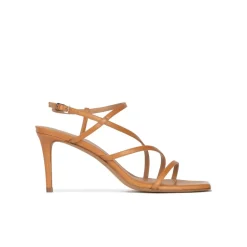 Marinique Strappy mid heel sandals in camel leather