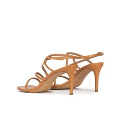 Marinique Strappy mid heel sandals in camel leather
