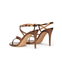 Marquesa Minimalist design high heel sandals in bronze leather