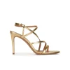 Marquesa Strappy high heel sandals in gold leather