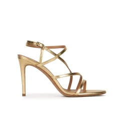 Marquesa Strappy high heel sandals in gold leather