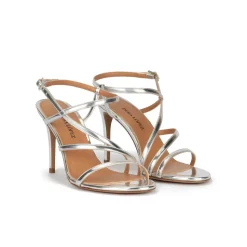 Marquesa Strappy high heel sandals in silver leather