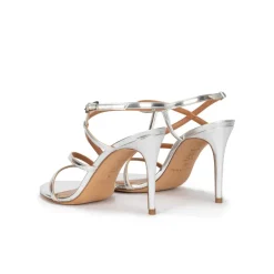 Marquesa Strappy high heel sandals in silver leather