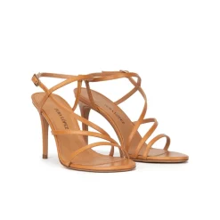 Marquesa Strappy high-heeled sandals in camel leather