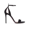 Martina Black suede sandals with ankle strap