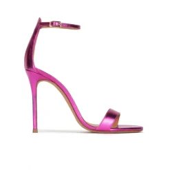 Monique Fuchsia heeled sandals in metallic leather