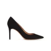 Olga Black suede point-toe classic heels