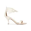 Quelea Mid heel sandals in off-white leather