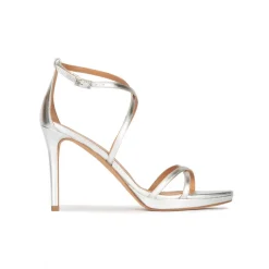 Quiana Strappy platform high heel sandals in silver