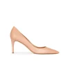 Quimera Mid heel sharp point-toe pumps in nude leather