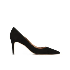 Quimera Pointy toe mid heel pumps in black suede