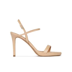 Quindar Platform high heel sandals in beige leather