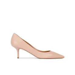 Raquel Mid heel pumps in nude calf leather