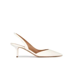 Simonique Slingback low heel pumps in offwhite leather